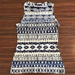 REposh Alexander McQueen Blue and White Print Top
